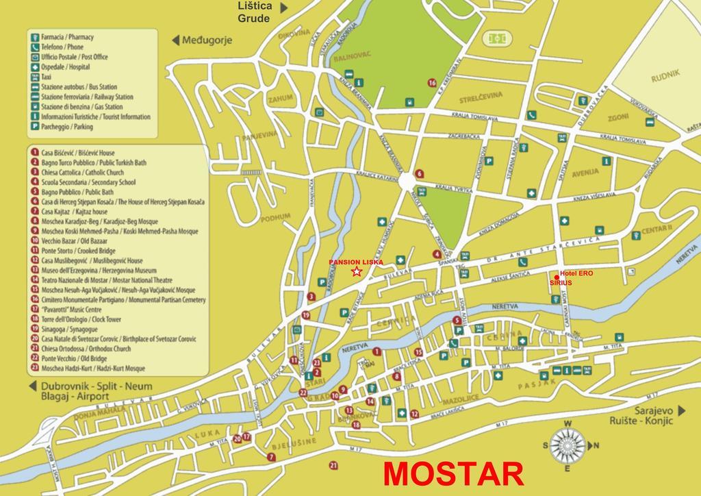 Guesthouse Liska Mostar Eksteriør billede